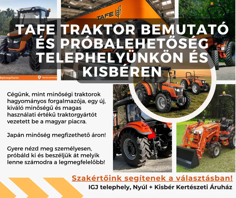 Tafe traktor próbalehetőség